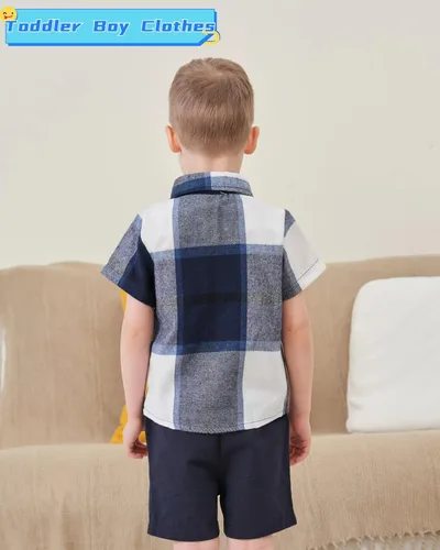 Vista 44 de Conjunto de ropa de verano para bebé y niño, camiseta de manga corta de algodón, pantalones cortos de dinosaurios, conjunto de ropa para niño