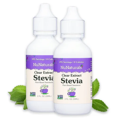 Vista 9 de NuNaturals Clear Extract NuStevia, edulcorante a base de plantas, 2 onzas, paquete de 2, plástico