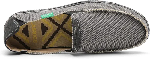 Vista 3 de Zapatos de lona sin cordones, antideslizantes, informales, planos, para exteriores, mocasines casuales para hombre de JAMONWU
