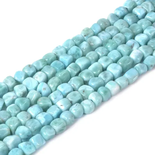 Vista 7 de Larimar natural Rondelle - Cuentas sueltas de 15 pulgadas para hacer joyas de bricolaje
