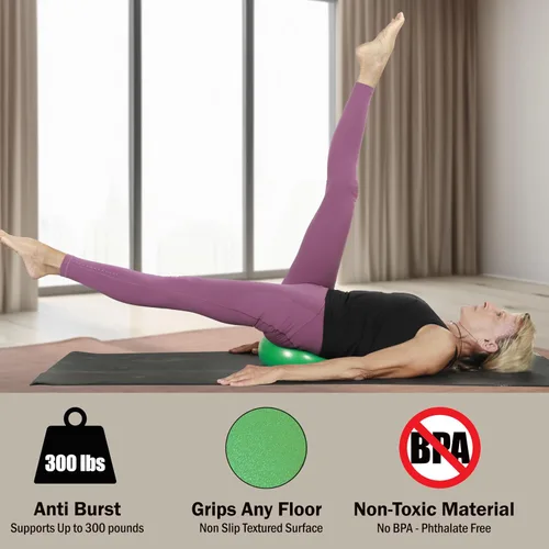 Vista 3 de Paquete oficial de estudio (juego de 12, negro), pelota de pilates suave original de 9 pulgadas, pelota de ejercicio pequeña para barra, yoga
