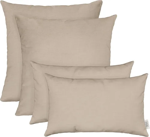Vista 16 de RSH DECOR: Sunbrella Juego de 4 almohadas lumbares y cuadradas 20 x 12 pulgadas y 17 x 17 pulgadas Tela resistente al agua y a la decoloración