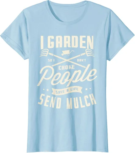 Vista 18 de I garden so I don't choke People save Life spend mulch T-Shirt, Negro
