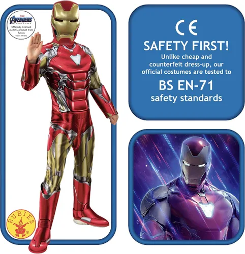 Vista 3 de Disfraz de Iron Man de lujo para niños Marvel End Game