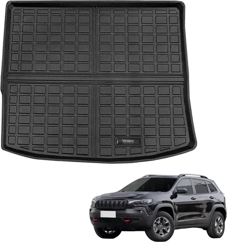 Vista 9 de Vanseno Alfombrilla de respaldo compatible con Jeep Cherokee 2014-2023, cubierta de asiento trasero, protector para todo tipo de clima, compatible