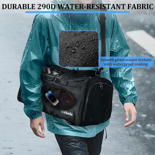 Vista 4 de ORKELS Bolsa de gimnasio con compartimento para zapatos, bolsa deportiva de 29 litros para hombres y mujeres, mochila de viaje con bolsillo húmedo