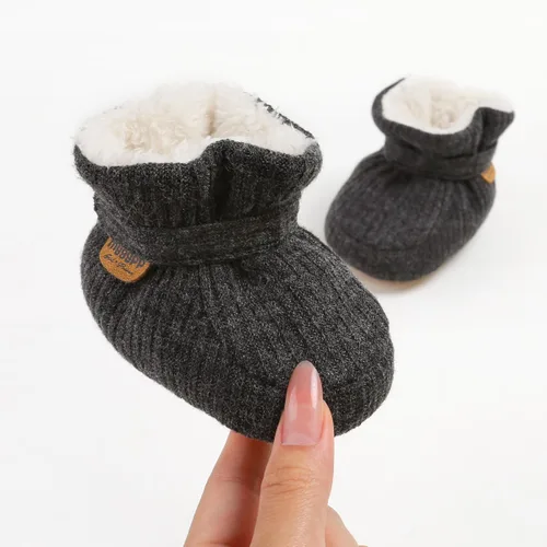 Vista 132 de Botines de forro polar para bebés, niños y niñas, pantuflas antideslizantes con agarre suave, zapatos de calcetín para recién nacidos, cuna