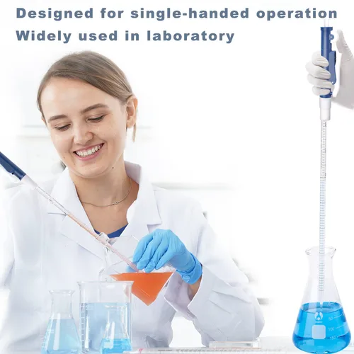 Vista 6 de ONiLAB Bombas de pipeta, bomba de pipeta científica de 2 ml, azul, para pipetas desechables de plástico y vidrio..