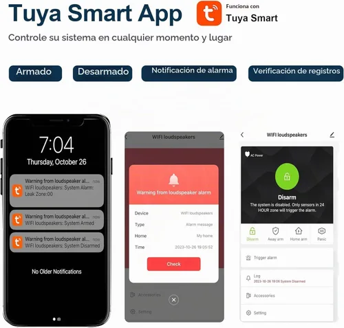 Vista 8 de Alarma WiFi Sistema de seguridad para el hogar, sistema de alarma de 120 dB con sensor de movimiento y control remoto, sistema de seguridad