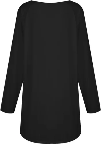 Vista 3 de Camisas de manga larga para mujer, estilo casual, moderna, con cuello redondo, con degradado, cómodas, holgadas, para otoño