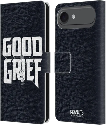 Vista 60 de Head Case Designs Funda de piel con licencia oficial de Peanuts Charlie Brown Good Grief Rock Tees compatible con Apple iPhone 11 Charlie Brown Buen