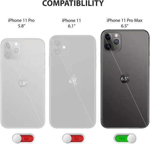 Vista 2 de ZUSLAB Funda compatible con Apple iPhone 11 Pro Max Phone Funda protectora de goma de gel de silicona, delgada y rígida a prueba de golpes, funda