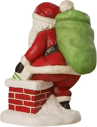 Vista 2 de Bethany Lowe Figura de Papá Noel Down The Chimney