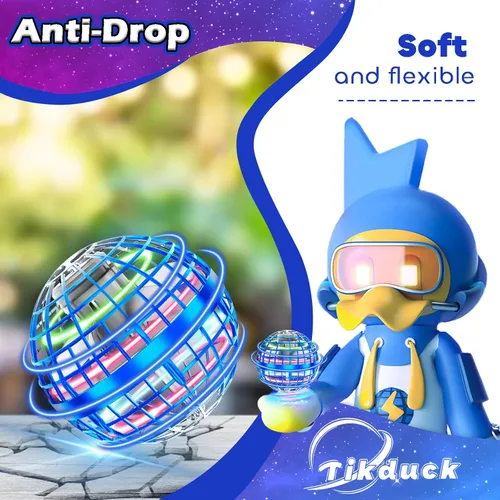 Vista 4 de Tikduck - Juguetes de bola de orbe volador 2025 Juguete volador con forma de globo pro boomerang fidget mágico controlado a mano mini dron cósmico