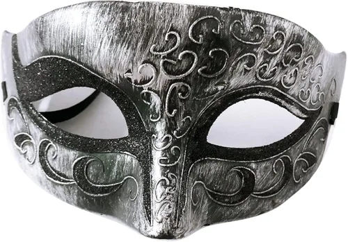 Vista 6 de Betogeth Masquerade Mask for Couples Women and Men - 2 Pack Venetian Silver free