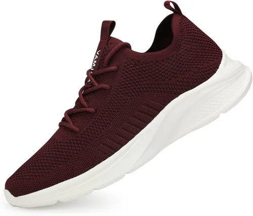 Vista 2 de VAMJAM Zapatos deportivos de correr para hombre, ligeros, transpirables, con cordones, de malla, para caminar, entrenamiento, casuales, deportivos