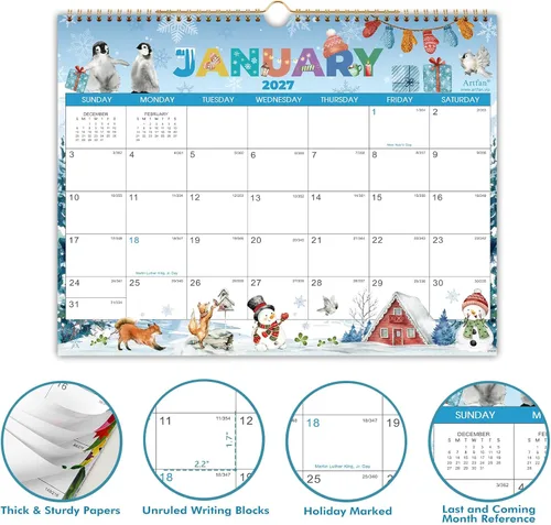Vista 4 de Calendar 2027-2028 - 2 Year Wall Calendar 2027-2028, Jan 2027 - Dec 2028