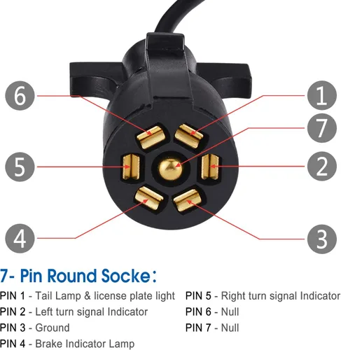 Vista 7 de Linkitom Kit de luces LED magnéticas para remolque, cable de 24 pies con enchufe de 7 pines, impermeable IP68, aprobado por DOT
