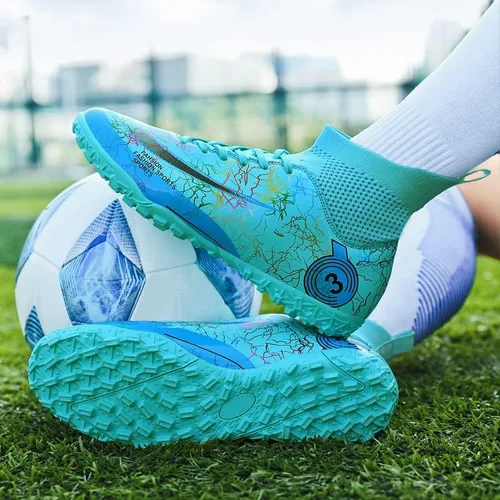 Vista 4 de AOCON Zapatos deportivos de fútbol para hombre zapatos de fútbol profesionales transpirables para deportes al aire libre corrercompetencia