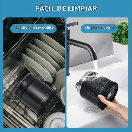Vista 4 de Termo para comida caliente 33.8 OZ, frasco de comida aislado al vacío para adultos, termo de sopa de acero inoxidable de boca ancha a prueba
