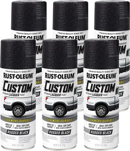 Vista 9 de Rust-Oleum 340569 Pintura en aerosol de laca personalizada para automóviles, 11 oz, gris plateado mate