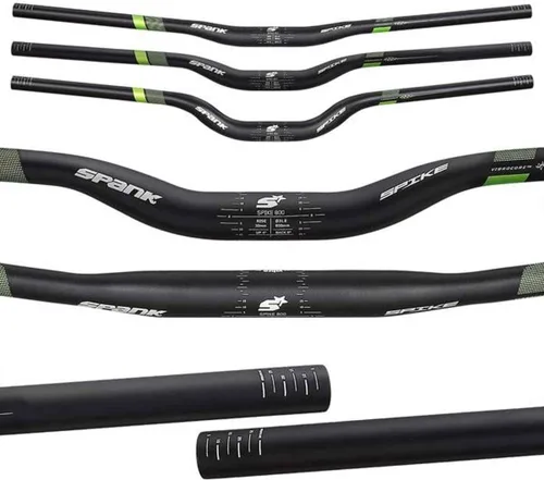 Vista 11 de Spank Spike 800 Vibrocore - Manillar de bicicleta de montaña, manillar de aleación de aluminio, 30R (negro verde) manillar de bicicleta Verde negro