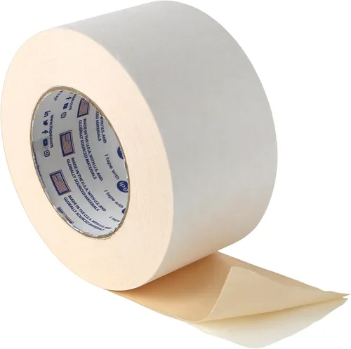 Vista 4 de Intertape 591/BEIG0536 591 Cinta de papel de doble cara con parte trasera plana: 1/2" x 36 yardas, beige