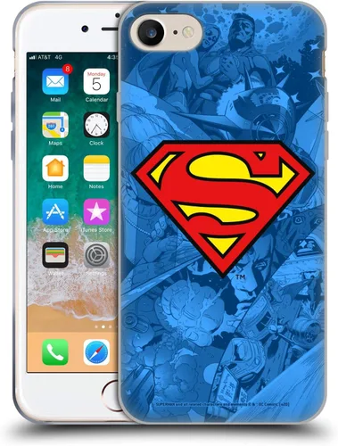 Vista 71 de Head Case Designs Funda de gel con licencia oficial de Superman DC Comics Collage Comicbook Art [protección de grado militar] compatible con Apple