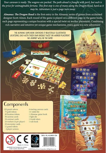 Vista 3 de Matagot Almanac The Dragon Road - Juego de mesa para adultos y adolescentes, juego de mesa de estrategia, juego de aventura, para edades de 14 años