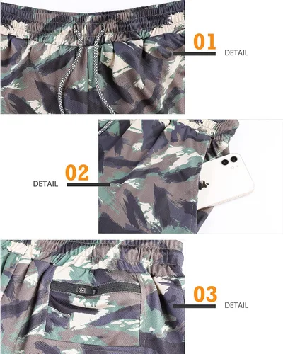 Vista 5 de Surenow - Pantalones cortos de correr para hombre, pantalones cortos 2 en 1 para entrenamiento, de 7 pulgadas, para yoga, deportes al aire libre