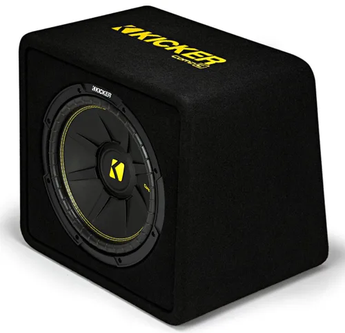 Vista 7 de Harmony Audio Kicker VCWC12 Caja de Subwoofer Ventilada CompC Cargada de 12" para Audio de Automóvil 44VCWC122 Paquete con Amplificador Harmony