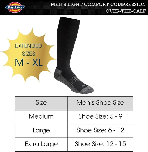 Vista 3 de Dickies Calcetines de compresión ligeros y cómodos para hombre sobre la pantorrilla