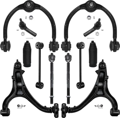 Vista 93 de Detroit Axle – 12 brazos de control superiores e inferiores delanteros con rótulas, barras de unión exteriores e interiores con topes, barras
