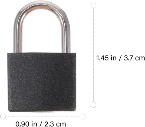 Vista 9 de Cerradura para casillero 2 piezas Llave para el candado trasero Reemplazo de almacenamiento de libros con mini cerradura negra Viaje Mm Joyería