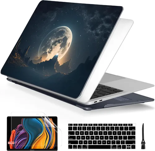 Vista 18 de Batianda Funda personalizable para MacBook Air M1 de 13 pulgadas modelo A2337 A2179 A1932 versión 2021 2020 2019, carcasa rígida pintada en 3D