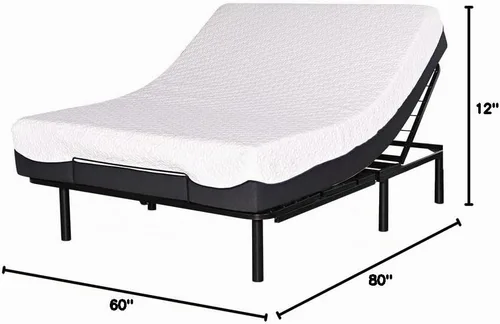 Vista 2 de Nestl - Base de cama ajustable básica, somier de cama tamaño Queen, inclinación motorizada de la cabecera y del pie, base de cama ajustable, control
