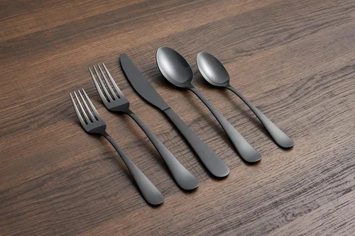 Vista 2 de Cambridge Silversmiths Rhiannon Black Satin - Juego de cubiertos de 20 piezas, servicio para 4