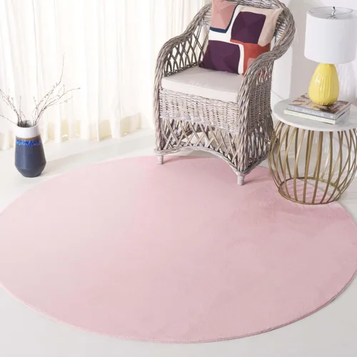 Vista 23 de SAFAVIEH Alfombra lavable, colección de pelo sintético de conejo, 4 x 6 pies, color plateado, antideslizante y fácil de limpiar, pelo grueso ultra