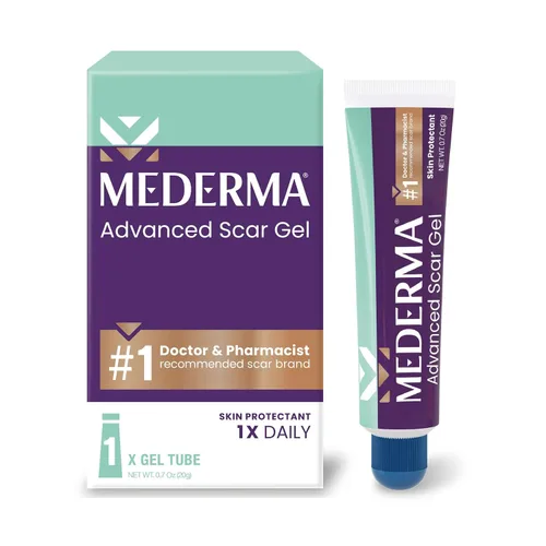 Vista 2 de Mederma Gel de cicatriz avanzado de secado rápido con aceite para cicatrices y estrías