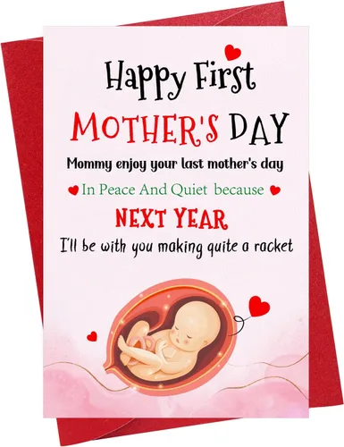 Vista 9 de WaaHome Divertida tarjeta del primer día del padre para el nuevo papá de hija, hijo y bebé, tarjeta de regalo feliz del primer día del padre