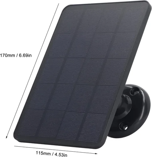 Vista 8 de Diydeg Panel solar de 4W 5V para cámara al aire libre, para cámara con interfaz micro USB, para cámara de reflector, energía solar para el sistema