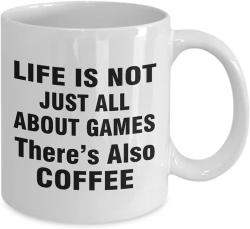 Vista 2 de Divertido regalo para diseñador de vídeo, la vida no es sólo todo sobre los juegos que también se encuentran en el café, para jugadores