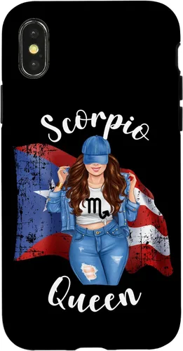 Vista 5 de Funda para iPhone 16 Puertorriqueña Escorpio Reina de Puerto Rico Morena