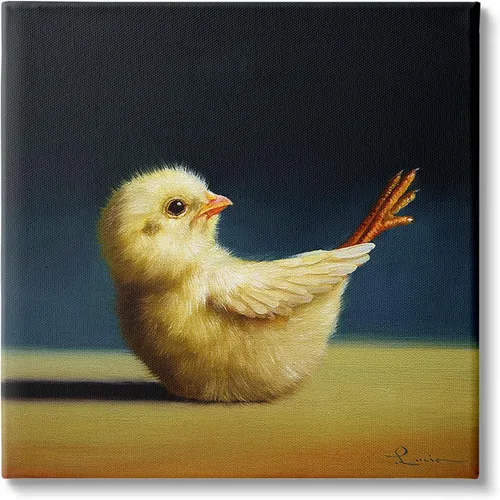 Vista 12 de Stupell Industries Yoga Chicks Birds of Paradise posan animales divertidos, diseño de Lucia Heffernan, arte de pared, 17 x 17 pulgadas