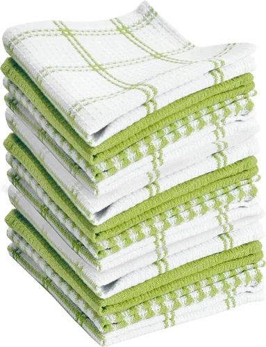 Vista 9 de T-Fal Paños de cocina de gofres de alta calidad: altamente absorbentes, súper suaves de larga duración, 100% algodón, 12 x 13 pulgadas, toalla plana