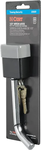 Vista 8 de CURT Cerradura de enganche de remolque 23020, diámetro de pasador de 1/2 pulgada, se adapta al receptor de 1-1/4 pulgadas