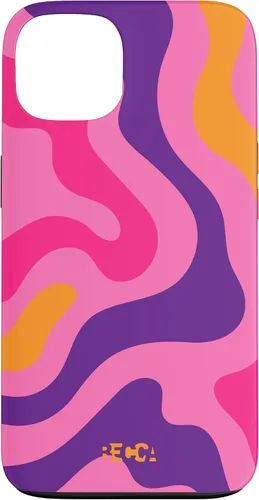 Vista 7 de Retro Liquid Swirl Groovy Abstract Pattern Wave Purple Phone Case for iPhone 17
