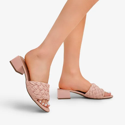 Vista 5 de DREAM PAIRS Sandalias trenzadas de tacón bajo para mujer, elegantes para el verano