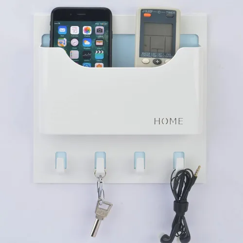 Vista 5 de Organizador de mesita de noche, adhesivo para colgar en la pared, estante flotante para entrada, correo/llaves, bueno para el hogar, dormitorio