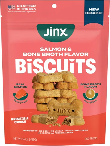 Vista 20 de Jinx Galletas para perros, golosinas horneadas al horno con caldo de hueso